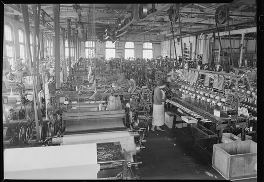 Paterson, New Jersey - Textiles. Madison Silk Co. General view of up-to-date large silk plant (not automatic). - NARA - 518608