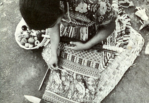 Guatemalan woman hand loom 1970s