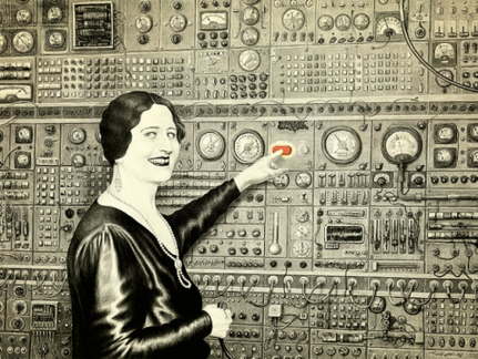 ”Do Not Touch the Red Button!“ by Laurie Lipton