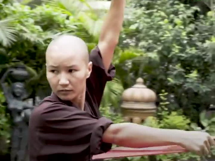Buddhist nuns Teach young girls self-defense