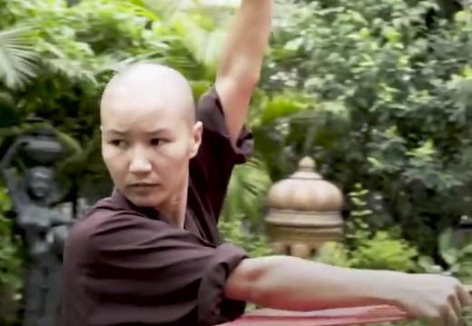 Buddhist nuns Teach young girls self-defense